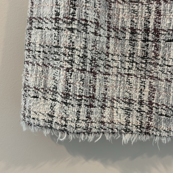 Aqua Women's Plaid Zipper Raw Hem Smock Skirt Sz L Retail $118 - Picture 3 of 5